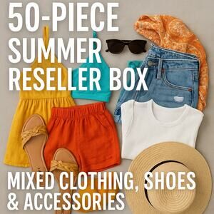 50-PC Summer Fashion Lot – NWOT & GUC – Lucky Brand, Sandals, Swim + More